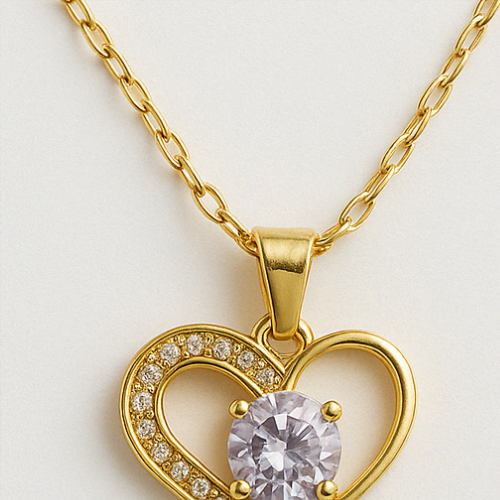ZIRKONIA Halskette - Herzanhänger